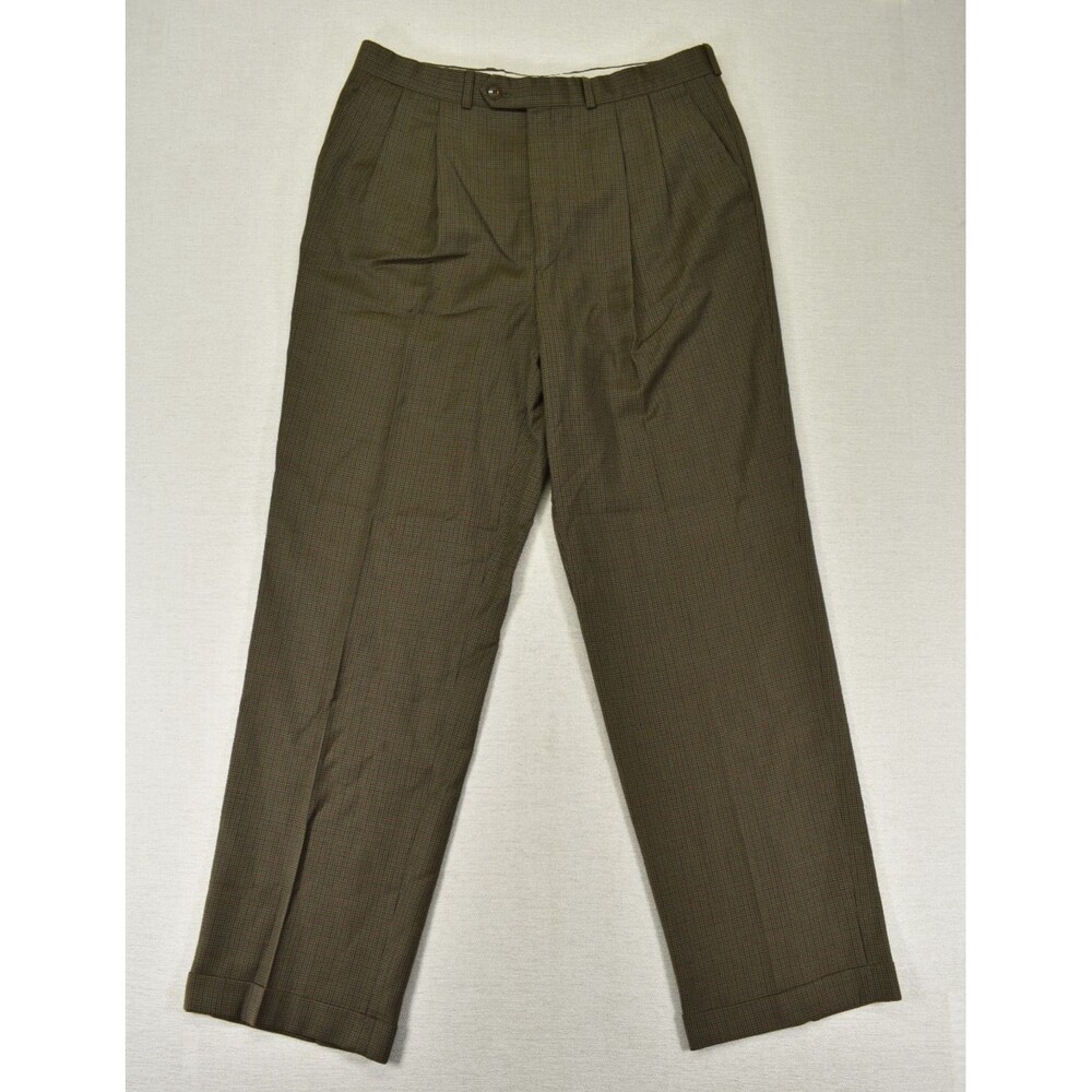Vintage Polo Ralph Lauren University Wool Pants Micro Houndstooth Canada 32x32